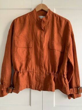 Contemporaine Simon 100% line women’s Rust Orange lightweight Jacket size L